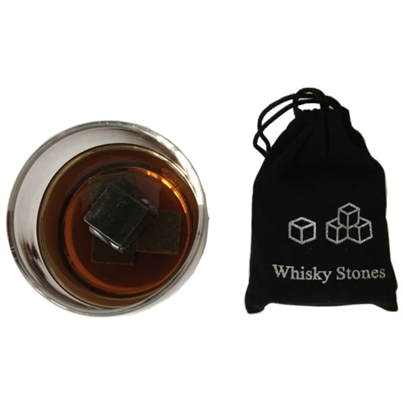 

9PCS Whisky Ice Stones With Bag Sipping Ice Cube Whiskey Stone Whisky Rock Cooler Wedding Gift Favor Christmas