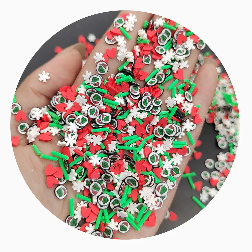 

Mix 500g Christmas Monster Polymer Clay Confetti Sprinkles Slime Supplies Accessories Craft Miniature Nail Art Accessories