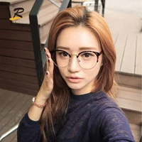 

2020 designer stock metal glass frame cat eye optical glasses modern eyewear frames women