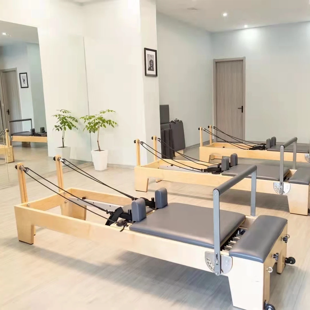 

Maple Wood Pilates Reformer Gym Fitness Equipment for Studio and Home Pilates Workout