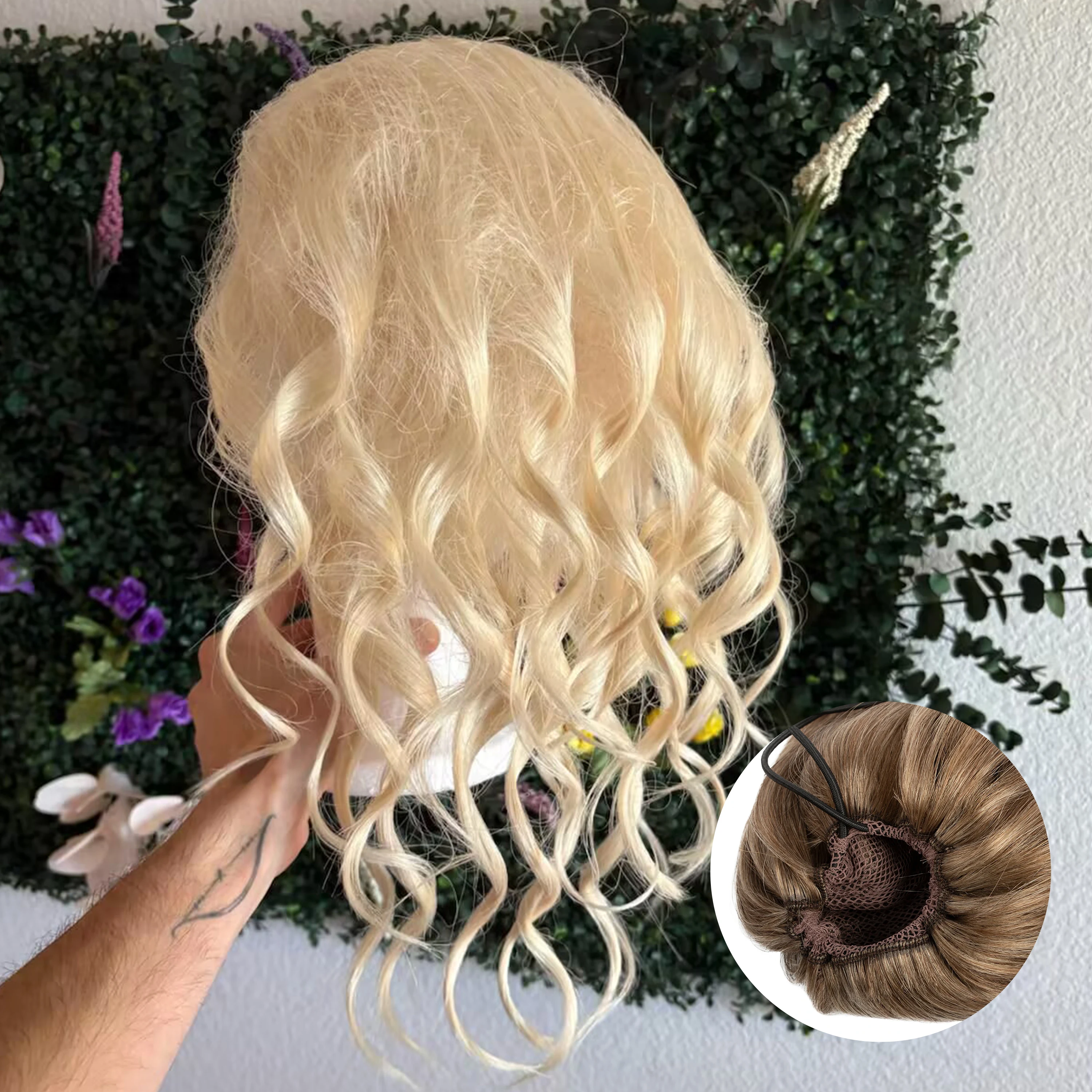 Wholesale Cheer Team 100% Brazilian Human Hair Extension Different Shade Color Drawstring Ponytail Human Hair