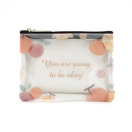 

cute fruit pattern waterproof makeup bag travel PVC cosmetic bag with zipper