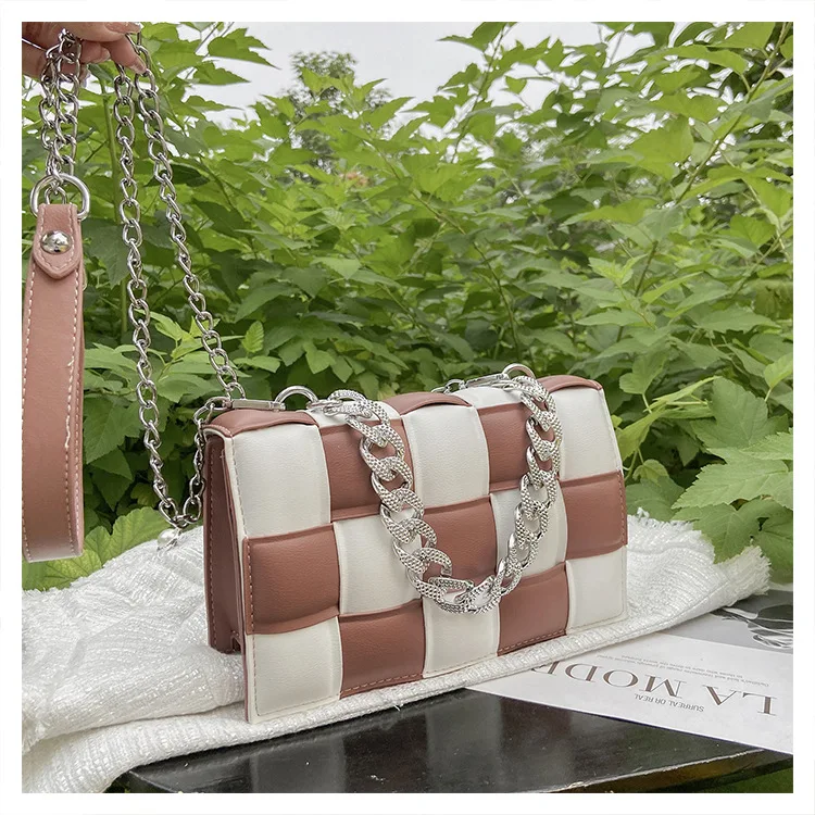 

JANHE 2022 Fashion bolso sacs Female messenger Bag Small square cassette Clutch Lady diamond chain Purse And Handbags For Women, 6 colors