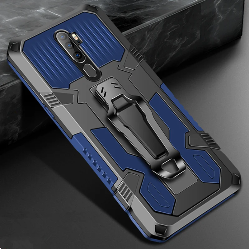 

Case for OPPO A5 2020 A9 2020 Cover Shockproof Kickstand Clip Case For OPPO Reno A5 (2020) A9 (2020) Funda Capa Coque