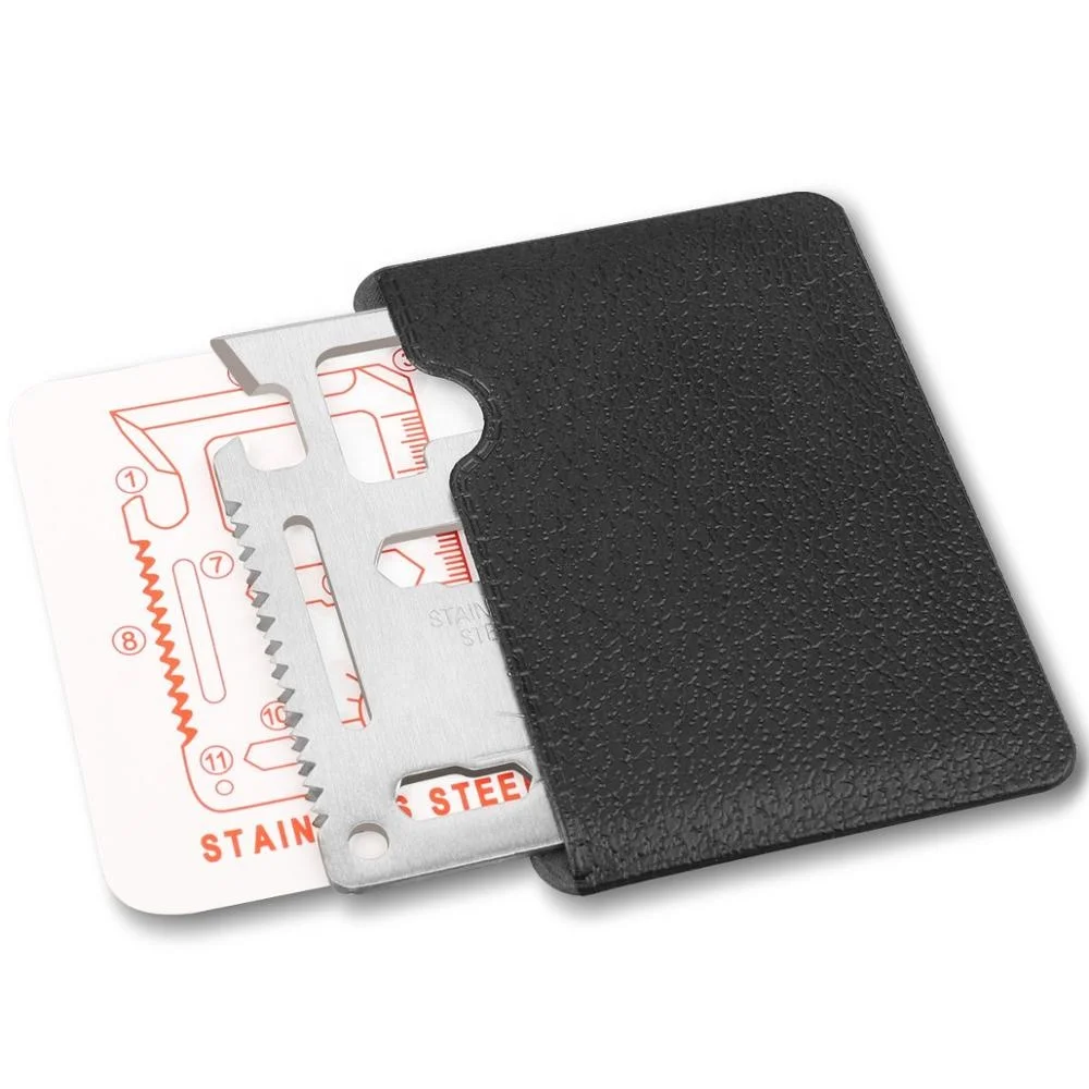 

Stainless Steel 11 in 1 Opener Pocket Knife Multipurpose Survival Card Multi Tool Card, Multi function survival card multi tool opener