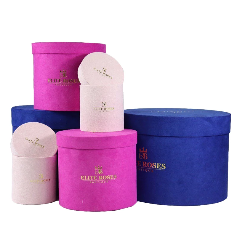 

Elegant Mother's Day Love Mom Suede Cylinder Flower Arrangements Rose flower box