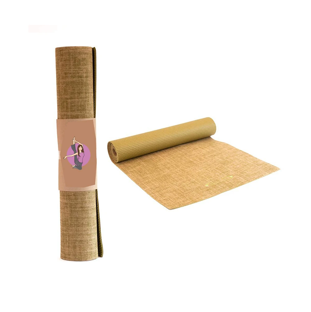 

Custom label organic hemp natural rubber flax cotton linen yoga mat manufacturer, Customized