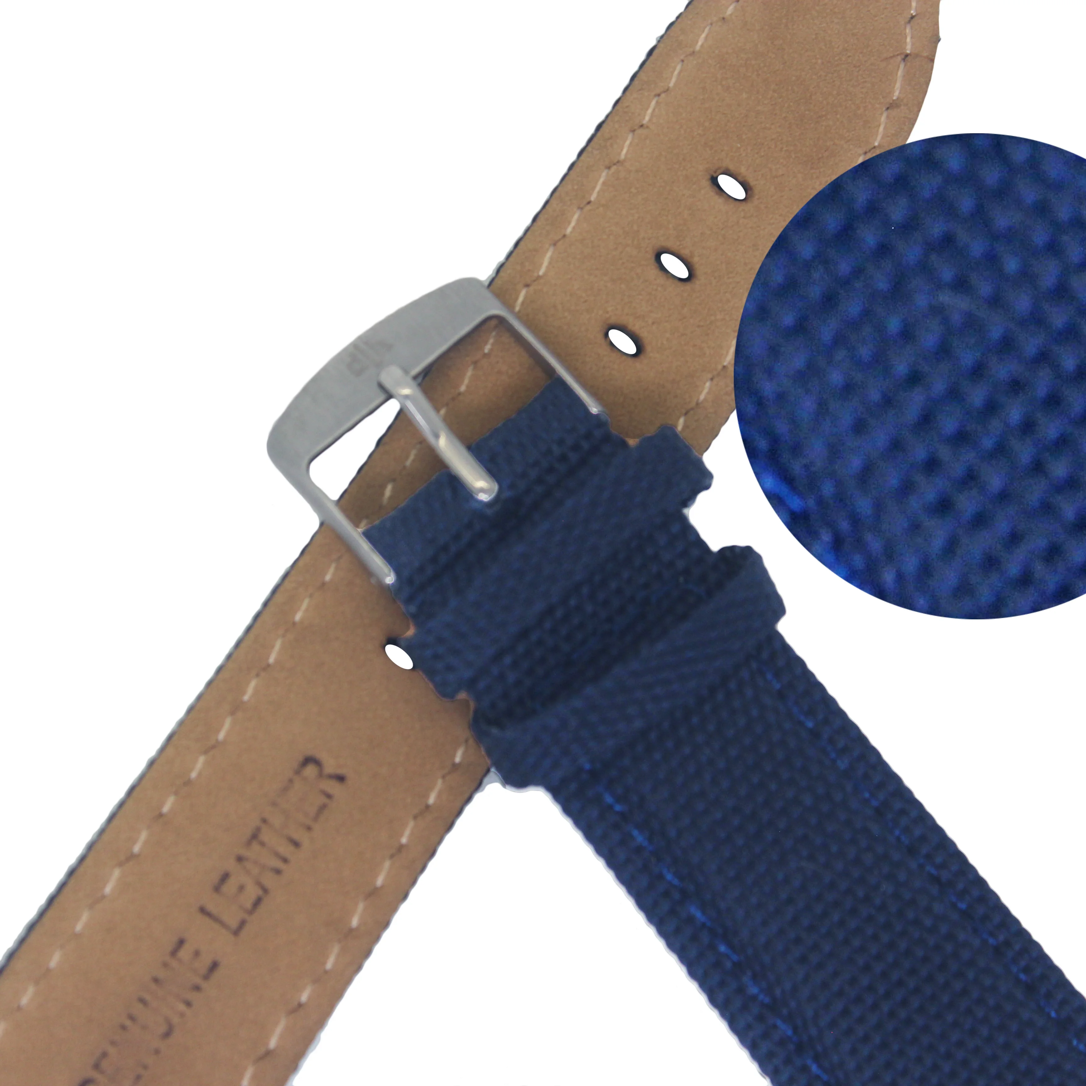 

Wholesale vegan factory direct jean genuine leather Woven suede watch straps watchband