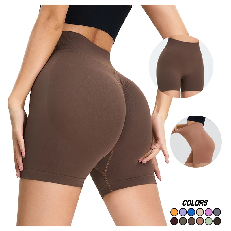 

High Waisted Scrunch Butt Lift Yoga Shorts Fitness Women Sport Workout Gym Biker Yoga Shorts