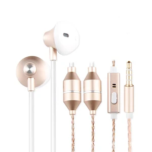 3.5mm Jack Acoustic Air Tube Earphone Mic