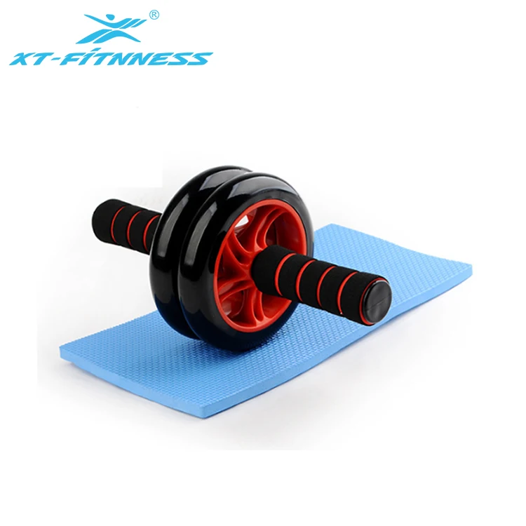 

Wholesale gym fitness equipment multifunction exercise abdominal wheel, Red,blue,green