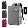 Customized logo USB charging port Unisex business aluminium handle business laptop backpack bag