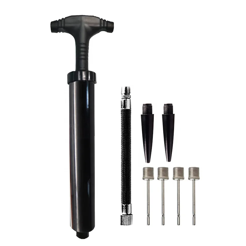 

Dual Action Ball Pump with 6 needles - Push & Pull Inflating System for All Sports balls ,Volleyball Pump, Basketball Inflator, Black