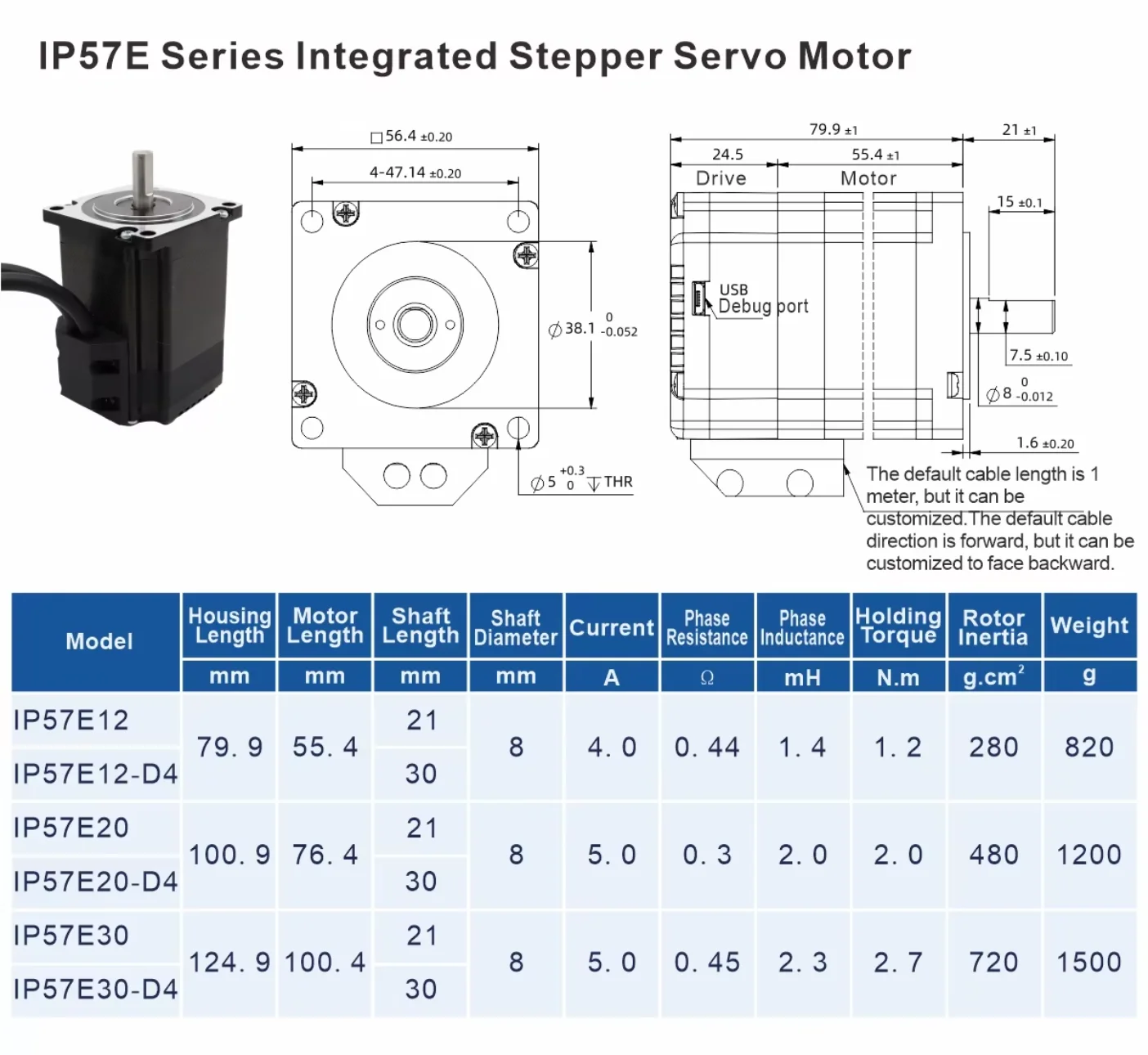 Integrated Motor, 2Phase, Nema23, 24-60VDC - detail 18