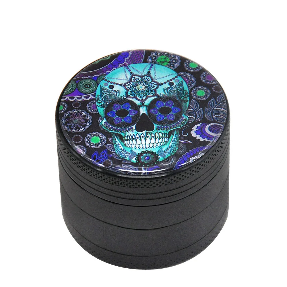 
China Manufacturer Good Quality 50Mm Aluminum Custom Printing Logo Metal Tobacco Weed Herb Grinder 