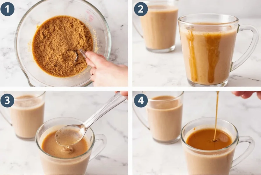 Step-by-step brown sugar cinnamon latte preparation