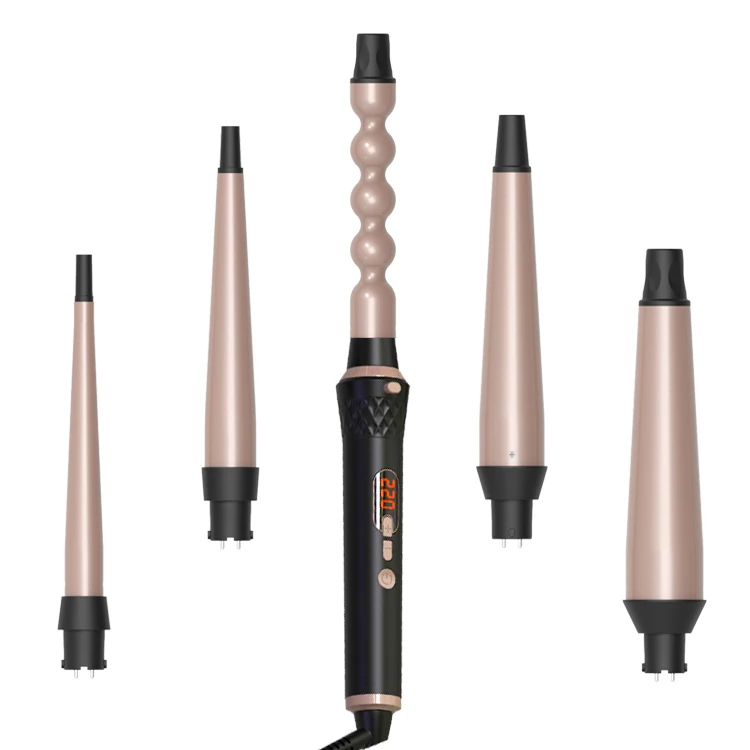 

Professional Five In One Detachable Barrel Hair Curler Original Black Classical Curl Tong Wand Sets Wholesales Fast Heating