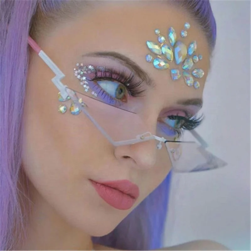 

Metal Rimless Fashion Newest Sunglasses in Stock, 6 colors