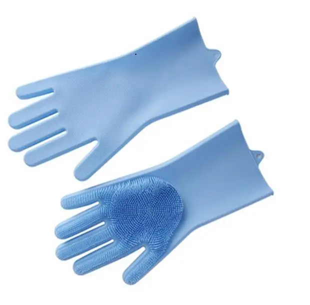 

Magic Scrubbing Silicone Gloves Reusable Household Scrubber Anti-scald Dishwashing Gloves Kitchen Bed Bathroom Cleaning Tool