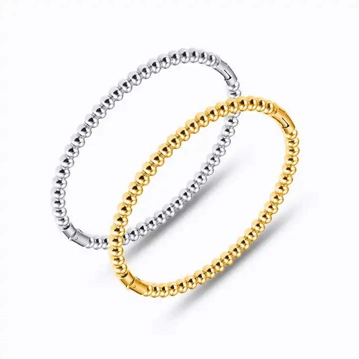 

ERESI Minimalist 18k Gold Plated Stainless Steel Bracelet Bangle Accessories Waterproof Silver Open Cuff Bangles Jewelry Women
