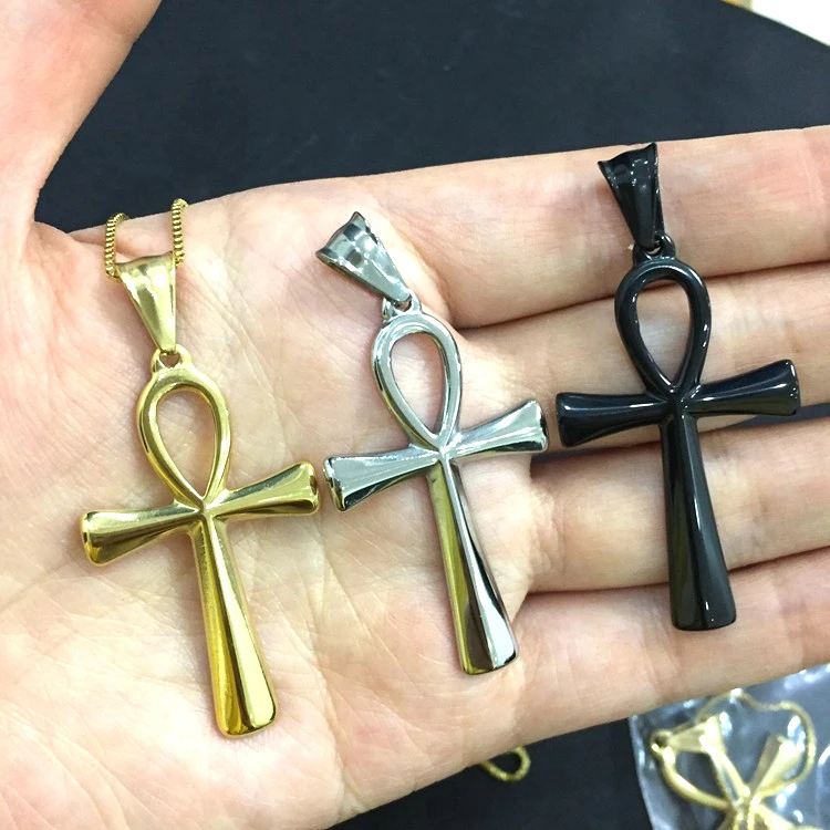 

HOT! jialin jewelry cross stainless steel gold silver plated pendants necklace