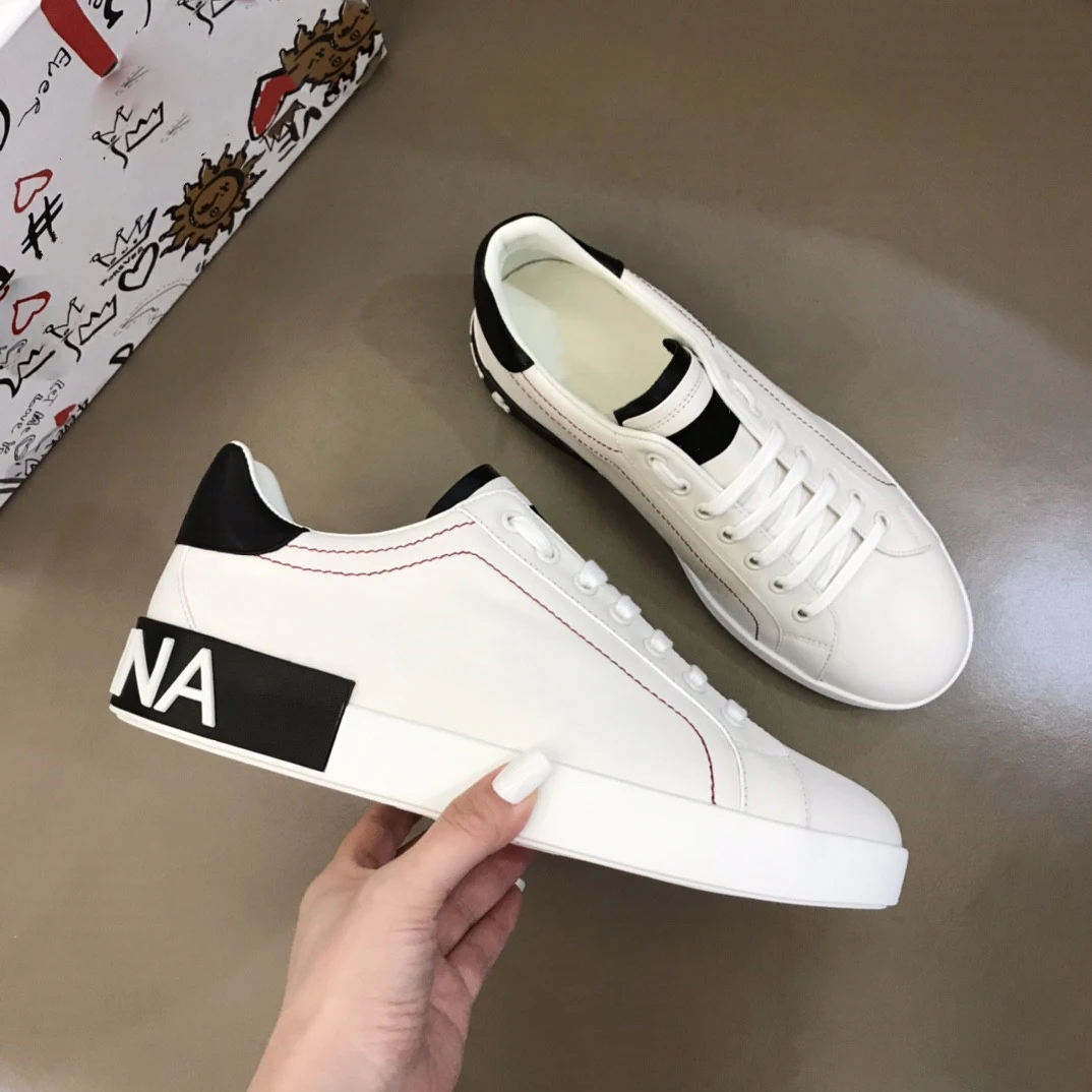 

Small white shoes dolegabana fashion Casual trend sports shoes genuine leather personalized graffiti board shoes, Customer's request