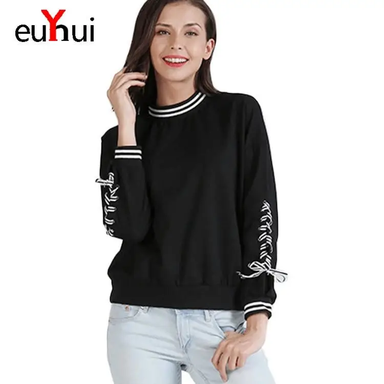 

Fashion spring and autumn casual drawstring turtleneck plus size women's pullover hooded sweatshirt, Customized color