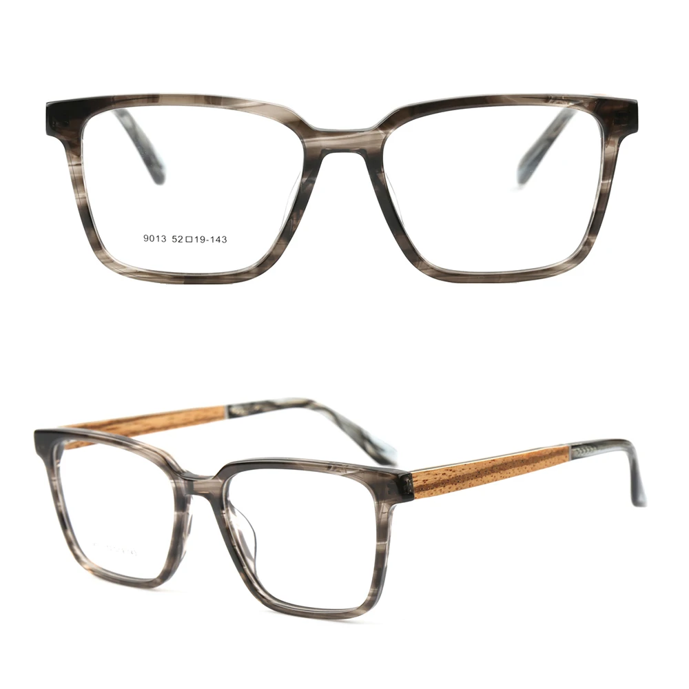 

9013 high quality designer optical acetate eyewear wood eyeglass frames