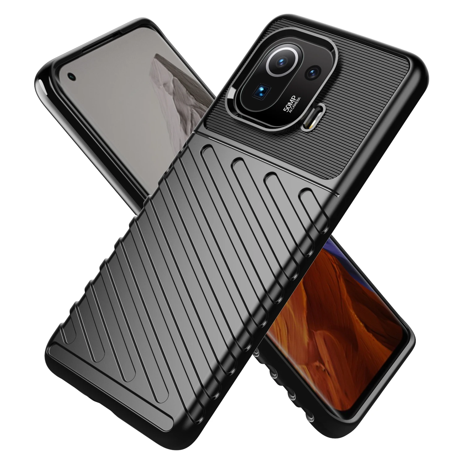 

Shockproof TPU Mobile Back Cover For xiaomi mi 11 Pro phone case, 3colors