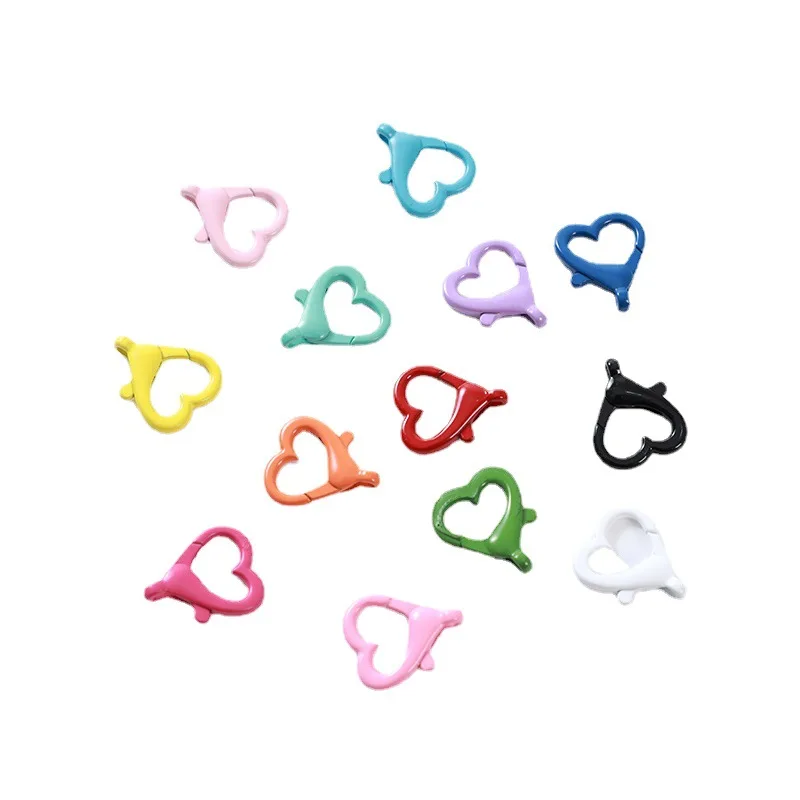 

Xuqian Paint Color Love Alloy Lobster Clasp Peach Heart Characteristic Connection Keychain Diy Jewelry Accessories Pendant, Picture