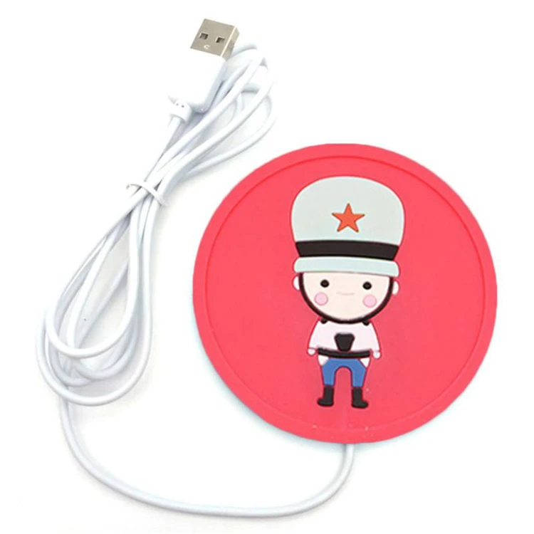 

Home Office Hot Cute Cartoon Silicone USB Coffee Usb Pad Warmer
