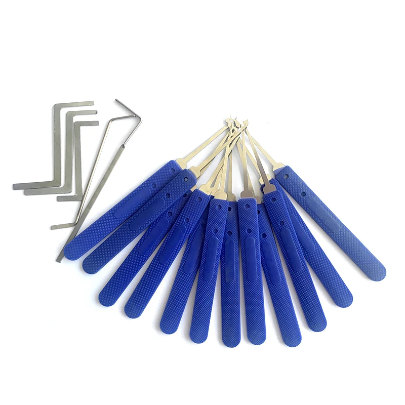 12 Pcs Barrel Unlocking Lock Pick Set Pining Keychain Tools Locksmith