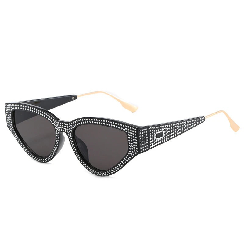 

Mocoo hot saling Europe and the United States cat eye sun glasses rhinestone frame women sunglasses 2019, As you see