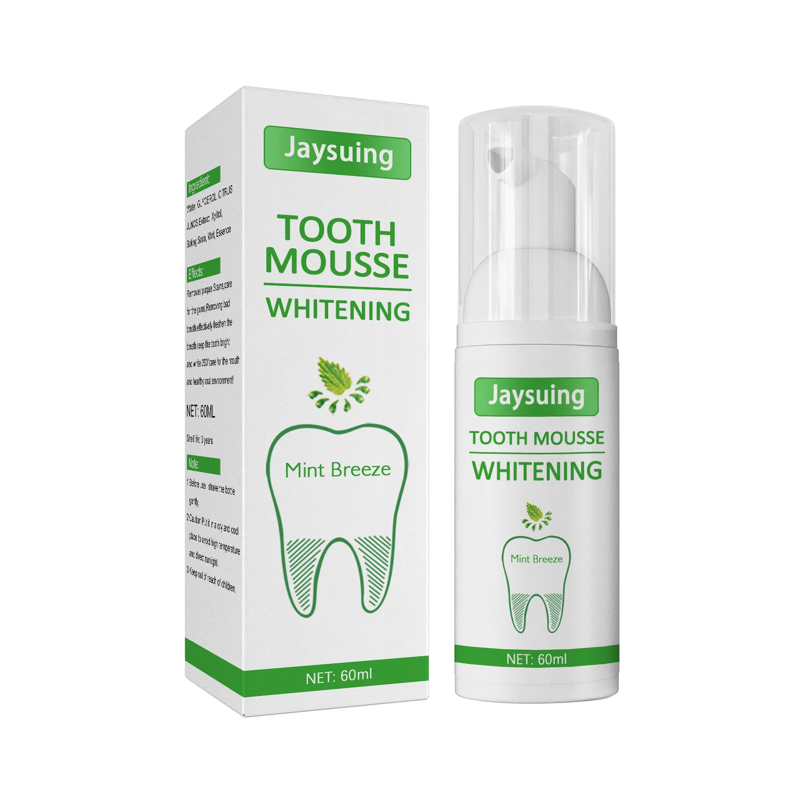 

Jaysuing New Mint Mousse Foam Toothpaste Teeth Whitening Stain Removal Mouth Breathing Freshener Tooth Cleaning Care Toothpaste