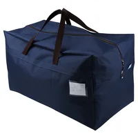 

High Quality Eco-friendly Blue Foldable 100L large Blanket Storage Bag Organizer Clothes Travel Storage Bag