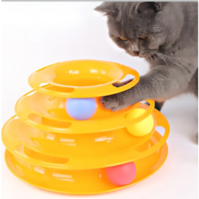 

Pet Stages Cat Tracks Circle Track with Moving Balls Interactive Cat Toy, 3 colors