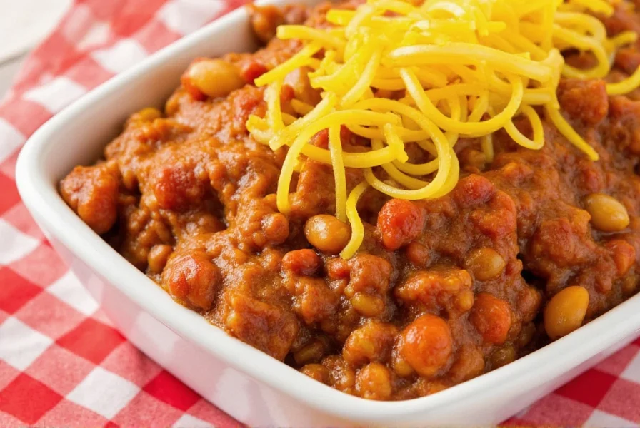Family gathered around table enjoying homemade chili