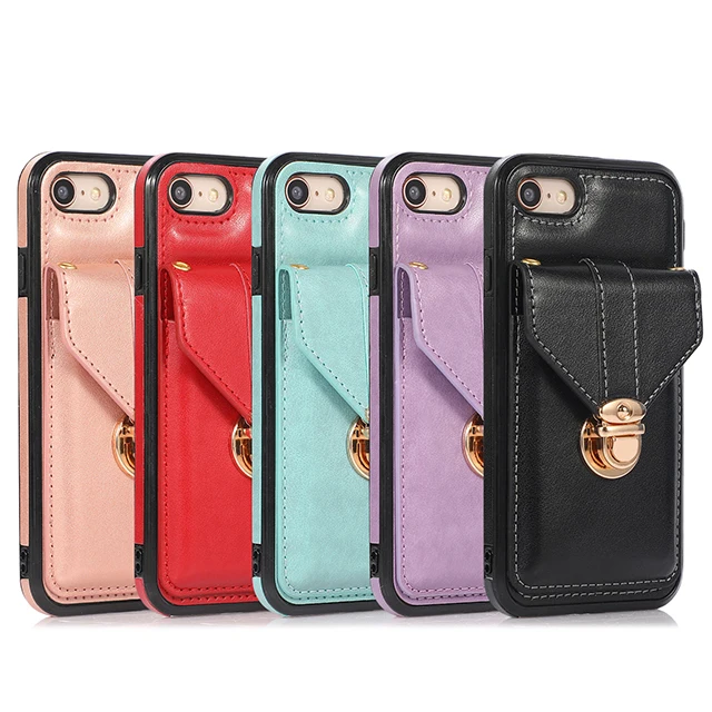 

New leather phone case custom tpu sublimation phone case credit card for iPhone 11 12 13, Colorful