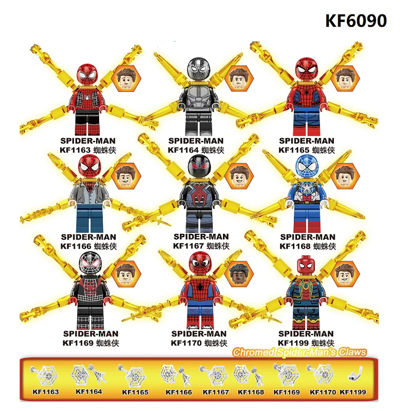 Super Heroes Building Blocks Spider-Man Terminator Bricks Figures Gift Toys Kids 