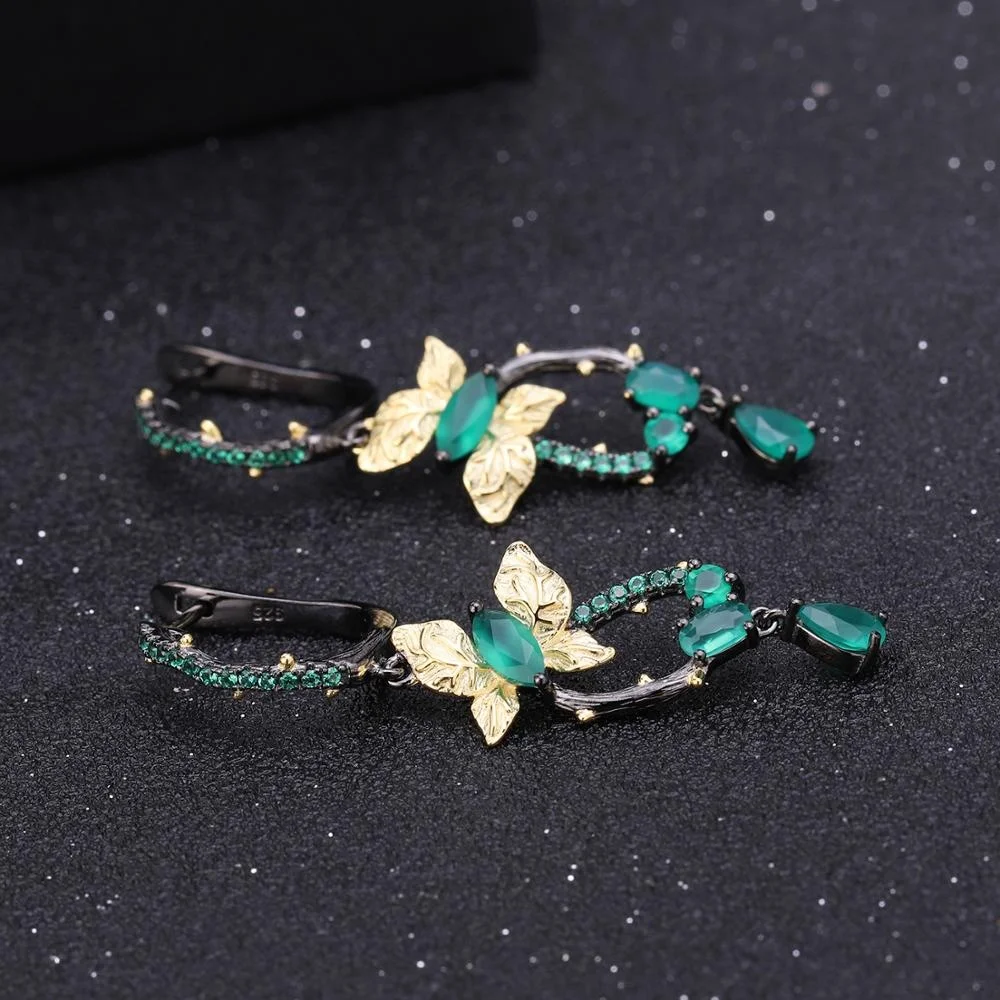 

Abiding high Quality Fancy Earring 925 Sterling Silver Jewelry Butterfly Drop Earrings