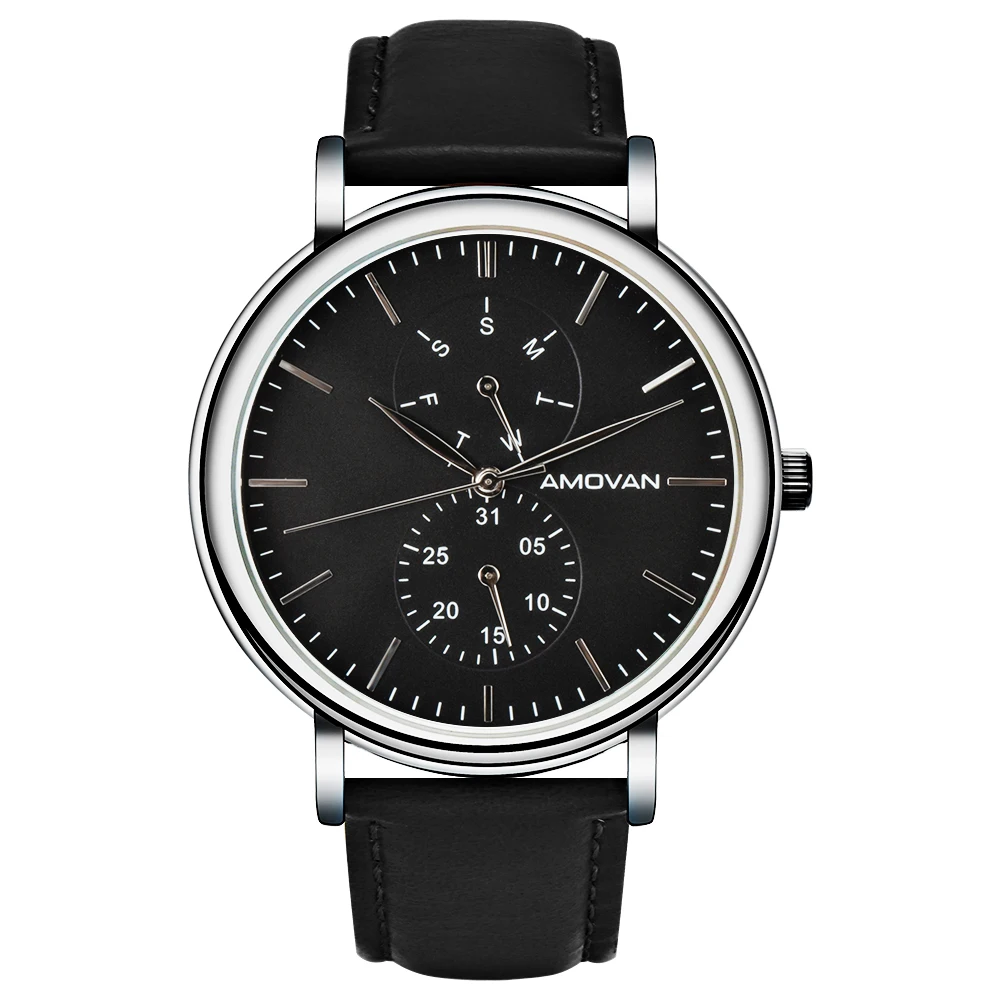 

Hot Sale Watch Men's Business and Casual Use Watches With Leather Watch Bands