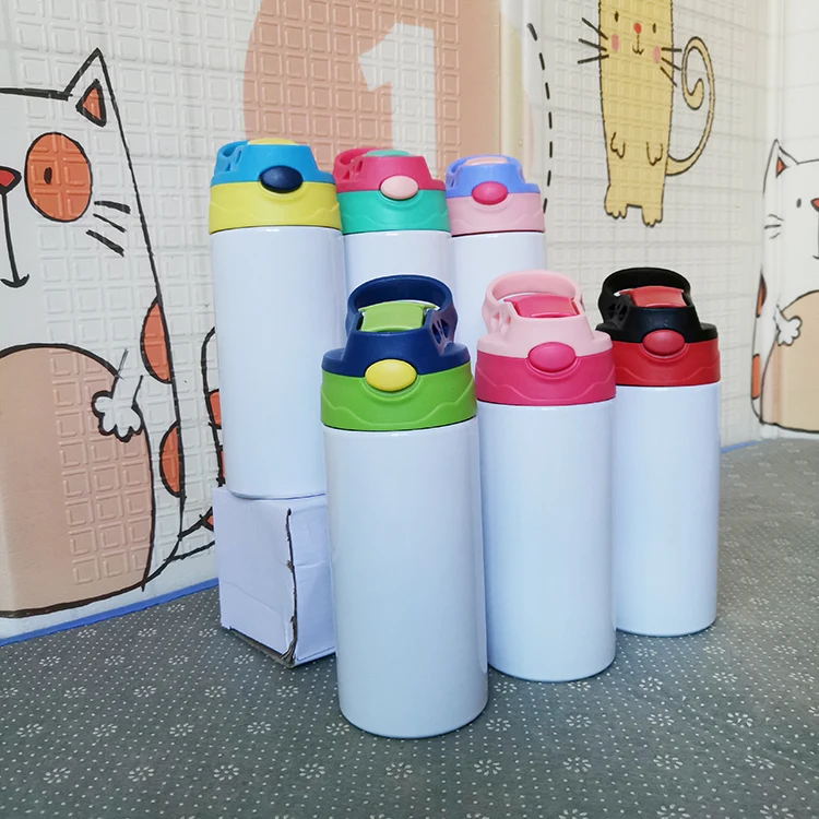 

Hot Selling Sublimation Blanks 12oz Stainless Steel Double Wall Insulated Vacuum Kid Water Bottles, Mix color