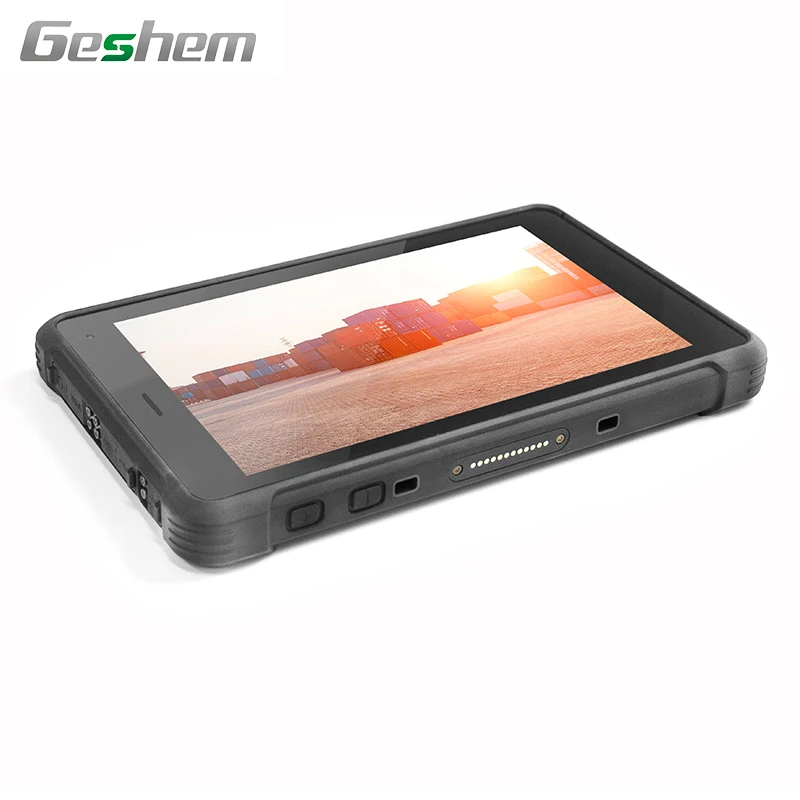 

Geshem in stock oem android tablet 8 inches ip67 rugged tablet industrial pc with nfc rtk gps fingerprint rs232