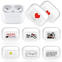 

Case for AirPods Pro Earphones,Cute Cartoon Print Transparent PC Protective Skin Anti-Scratch Shockproof Cover for AirPods Pro