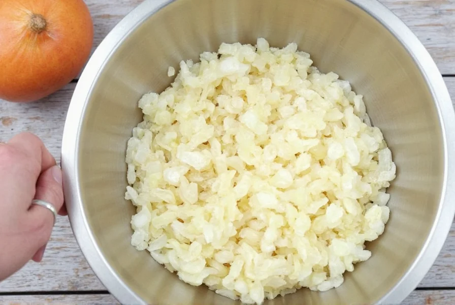 Small containers with dehydrated onions