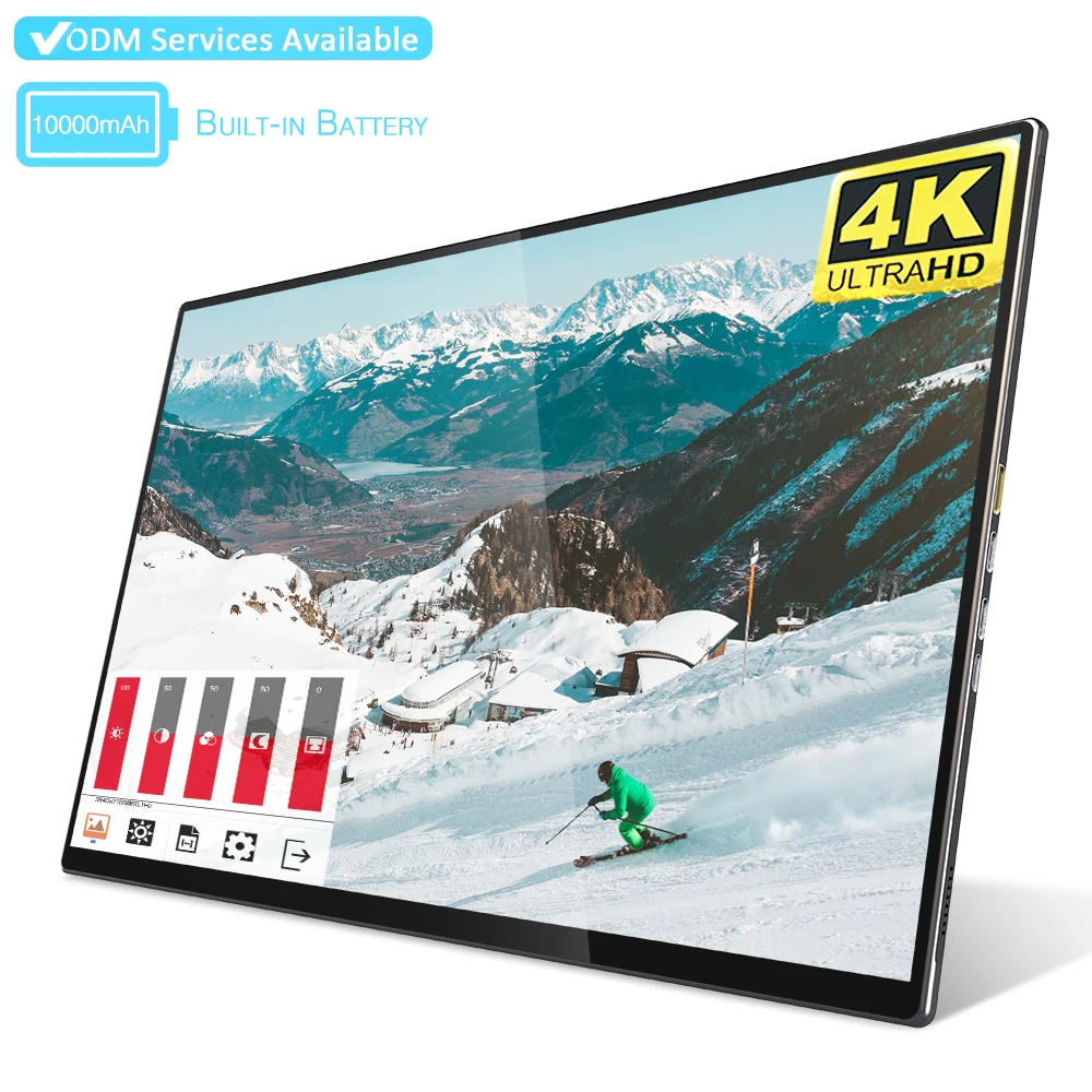 

15.6 inch 4k typec with battery usb for laptop ips touch screen LCD gaming monitor type-c gamer monitor