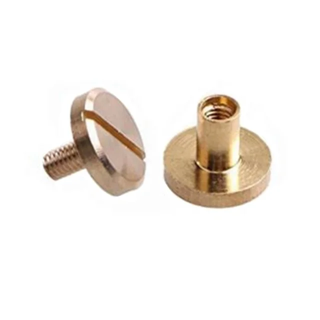 Customized Flat Slotted Brass Chicago Binding Screws
