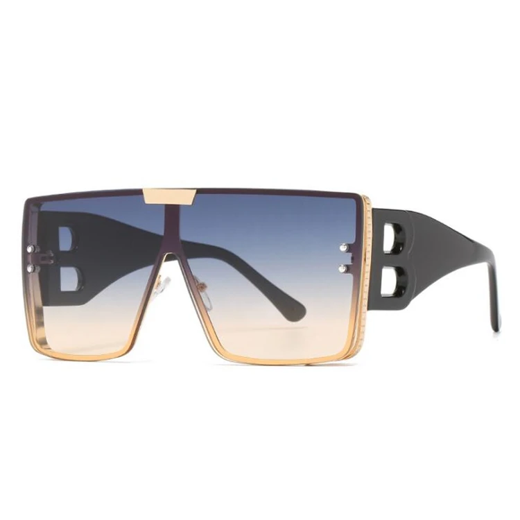 

OEM Oversized Designer Square Sunglasses 2021 Man Metal Luxury Brand Sun Glasses For Men Sunglasses, As pictures or customized color