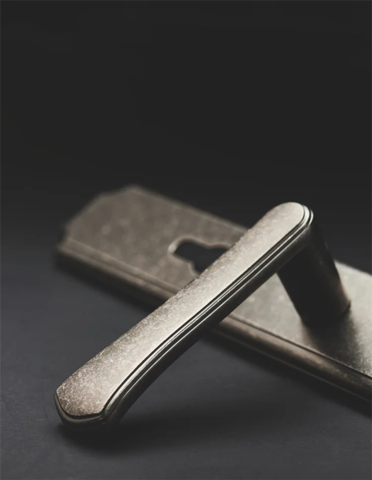 
interior black door handle lock on plate from Wenzhou hardware for door usage 
