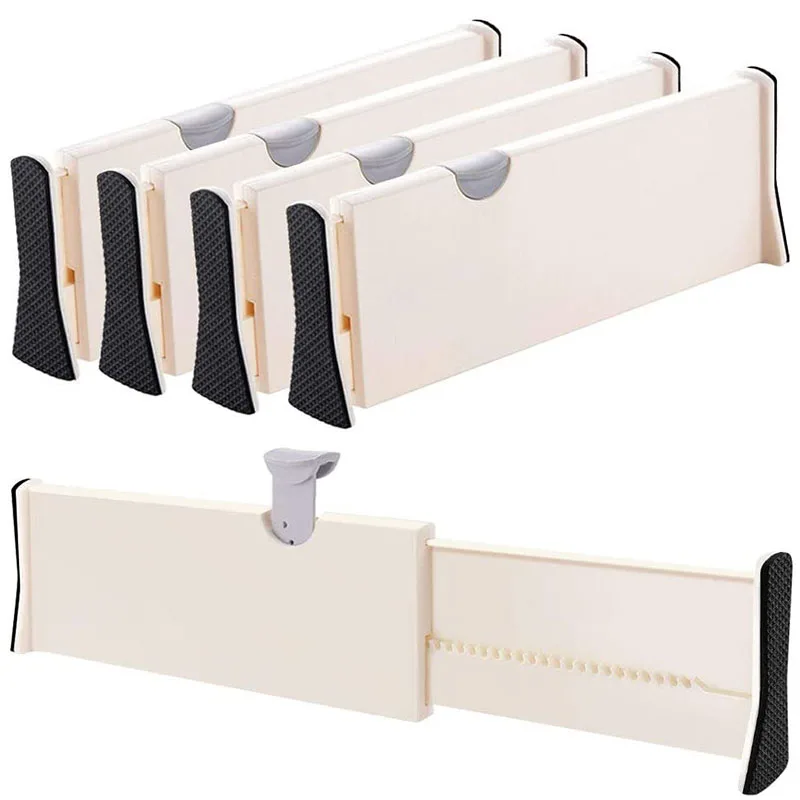 

Drawer Dividers Organizer Adjustable Separators 4" High Expandable for Bedroom Bathroom Closet Clothing